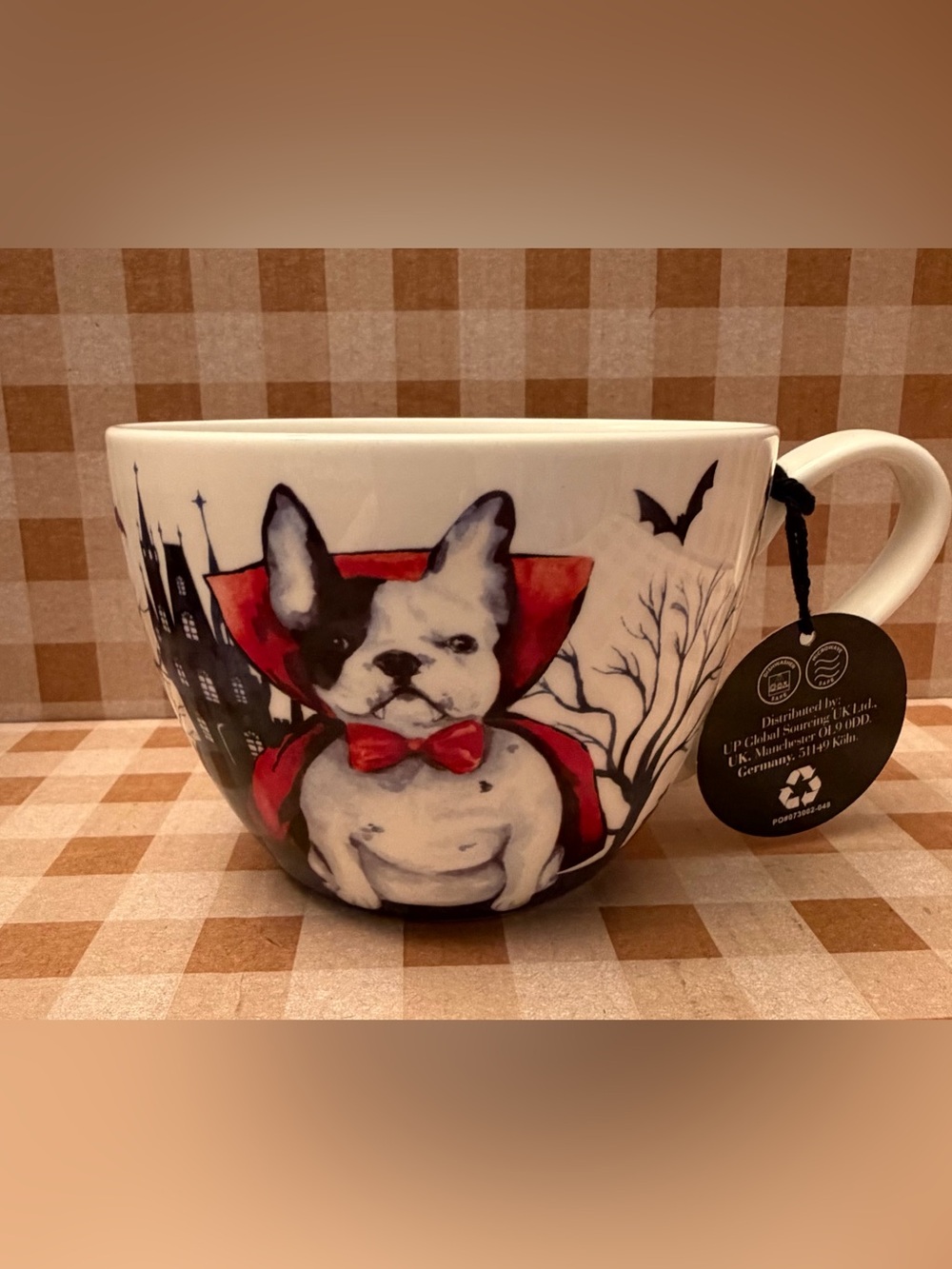 Portobello By Design French Bulldog Count Dogula Dog Halloween coffee Mug